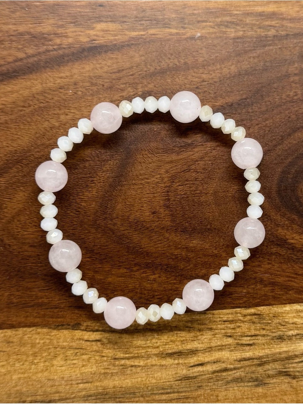 ✨ Handmade Rose Quartz Stretch Bracelet ✨